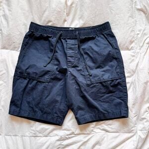 Gap Navy blue elastic waist drawstring shorts size medium cotton casual summer